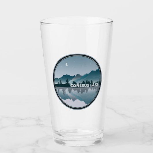 Conesus Lake New York Reflection Glas (Vorderseite)