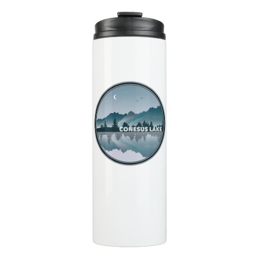 Conesus Lake New York Reflection Thermosbecher (Vorderseite)