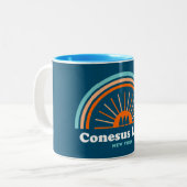 Conesus Lake New York Zweifarbige Tasse (Vorderseite Links)