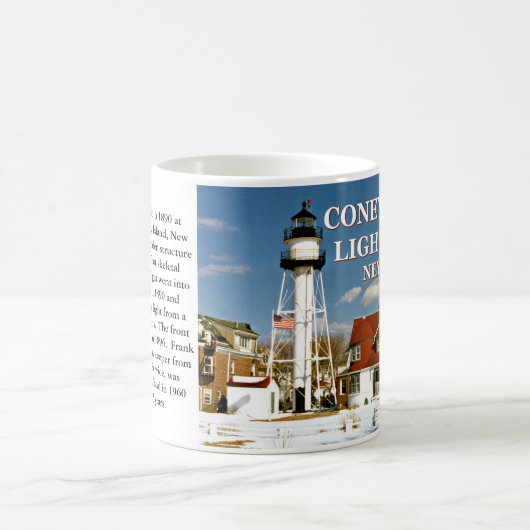 Coney-Insel-Leuchtturm, New- YorkTasse Kaffeetasse (Mittel)