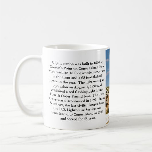 Coney-Insel-Leuchtturm, New- YorkTasse Kaffeetasse (Links)