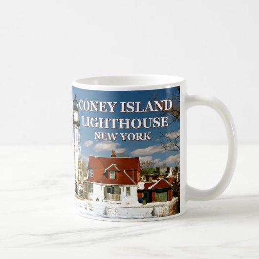 Coney-Insel-Leuchtturm, New- YorkTasse Kaffeetasse (Rechts)