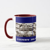 Coney Island Antique View Looping Roller Coaster Tasse (Links)