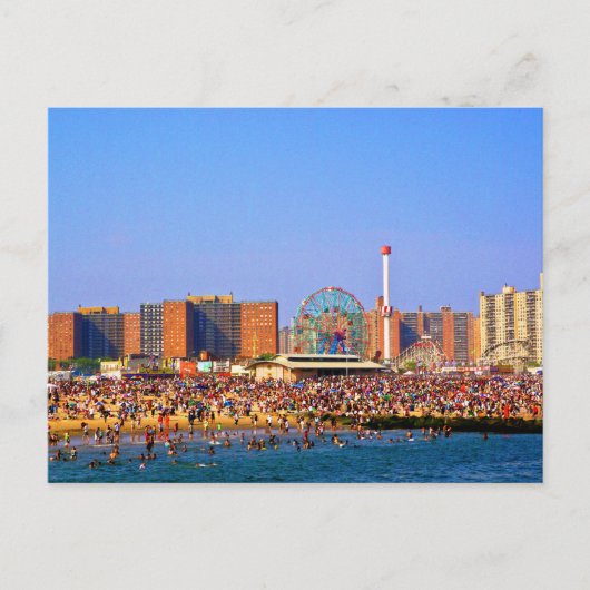 Coney Island Beach - NYC Postkarte (Vorderseite)