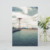 Coney Island Beach Panorama Briefpapier (Stehend Vorderseite)