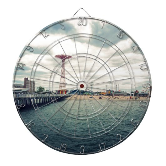 Coney Island Beach Panorama Dartscheibe (vorne)