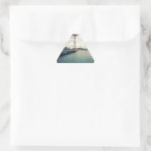 Coney Island Beach Panorama Dreieckiger Aufkleber (Tasche)