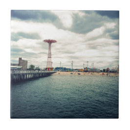 Coney Island Beach Panorama Fliese
