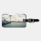 Coney Island Beach Panorama Gepäckanhänger (Vorderseite horizontal)