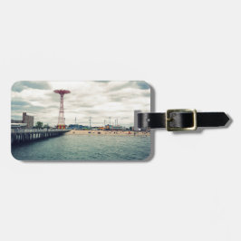 Coney Island Beach Panorama Gepäckanhänger