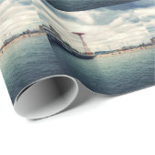 Coney Island Beach Panorama Geschenkpapier (Rolleneckpunkt)