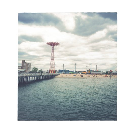 Coney Island Beach Panorama Notizblock (Vorderseite)