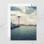 Coney Island Beach Panorama Postkarte (Vorne/Hinten)