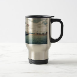 Coney Island Beach Panorama Reisebecher