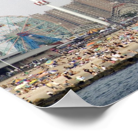 Coney Island Beach Poster (Ecke)