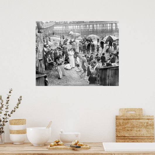 Coney Island Beach Scene Poster (Küche)
