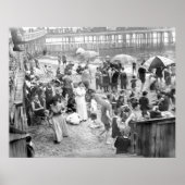 Coney Island Beach Scene Poster (Vorne)
