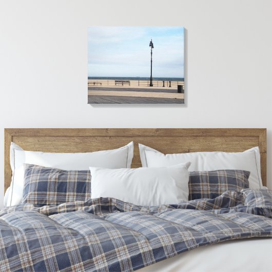 Coney Island Boardwalk im Winter Leinwanddruck (Insitu (Schlafzimmer))