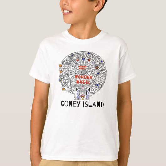 Coney Island Brooklyn New York City Ferris Wheel T-Shirt (Vorderseite)