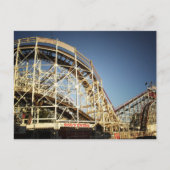 Coney Island Cyclone Roller Untersetzer, Brooklyn Postkarte (Vorderseite)