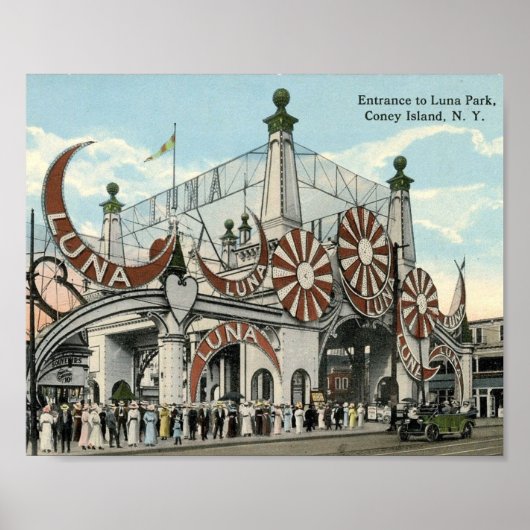 Coney Island, Eingang, Vintag Inspiriert Poster (Vorne)