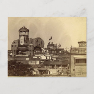Coney Island, Elefant Koloss, Vintage Ansicht Postkarte