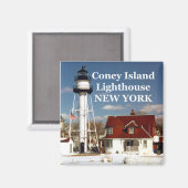 Coney Island Lighthouse, New York Magnet (Vorderseite/Rückseite)