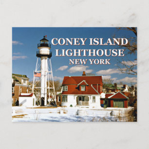 Coney Island Lighthouse, New York Postcard Postkarte