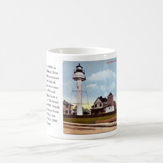Coney Island Lighthouse, New York Postcard Tasse (Mittel)