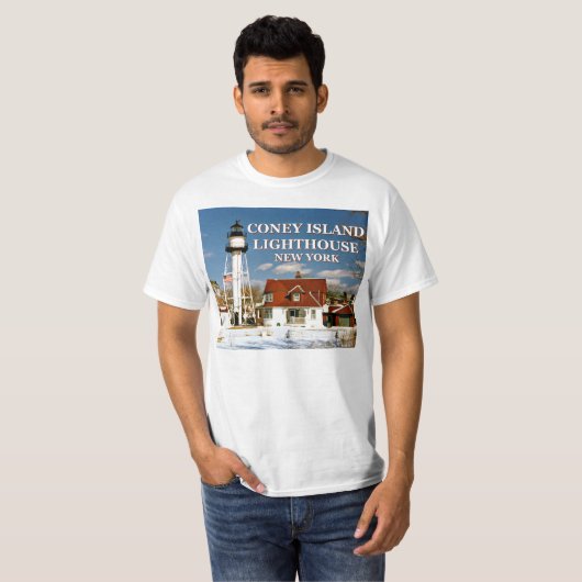 Coney Island Lighthouse, New York T - Shirt (Vorne ganz)
