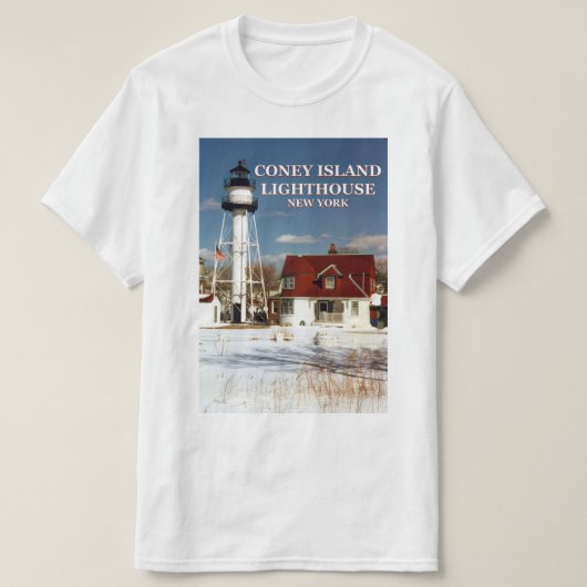 Coney Island Lighthouse, New York T - Shirt (Design vorne)