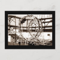 Coney Island Loop Loop Roller Untersetzer Postcard