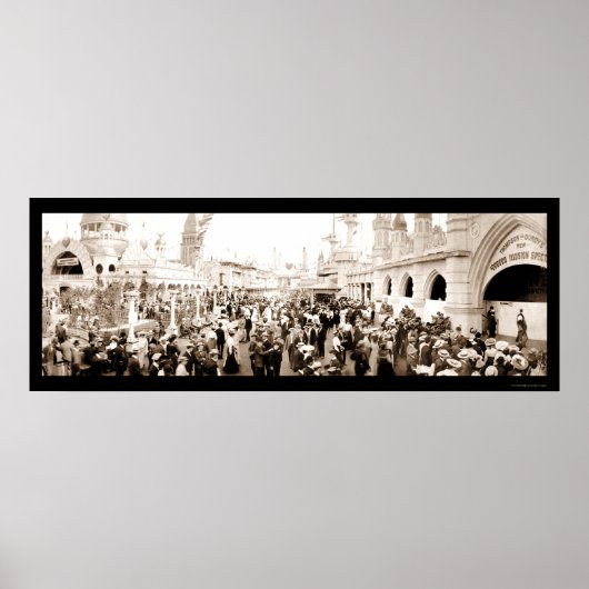 Coney Island Luna Park Foto 1903 Poster (Vorne)