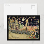 Coney Island, Luna Park, Mondlicht, Vintag Postkarte (Vorne/Hinten)