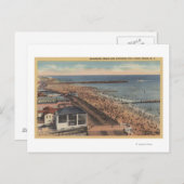 Coney Island, New York - Boardwalk, Strand Postkarte (Vorne/Hinten)