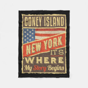 Coney Island New York Fleecedecke