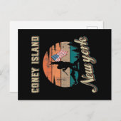 Coney Island New York Postkarte (Vorne/Hinten)