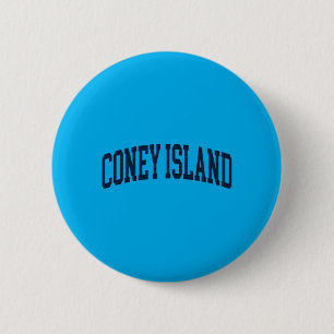 Coney Island New York Souvenir Retro Preppy Button