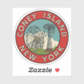 Coney Island, New York - Sticker (Blatt)