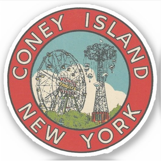 Coney Island, New York - Sticker (Vorderseite)