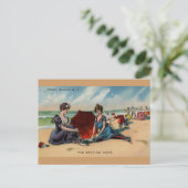 Coney Island NY 1909 Beach Scene Postkarte (Stehend Vorderseite)