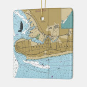 Coney Island NY Chart Keramikornament (Links)