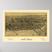 Coney Island, NY Panoramic Map - 1906 Poster (Vorne)