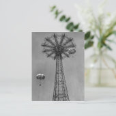 Coney Island Parachute Jump Postkarte (Stehend Vorderseite)