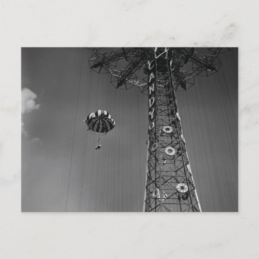 Coney Island Parachute Jump Postkarte (Vorderseite)