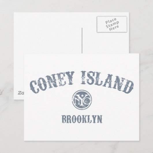 Coney Island Postkarte (Vorne/Hinten)