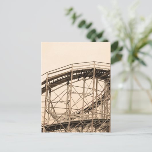 Coney Island Roller Untersetzer Postkarte (Stehend Vorderseite)