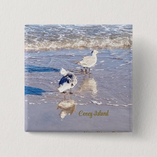 Coney Island Seagulls Button (Vorderseite)