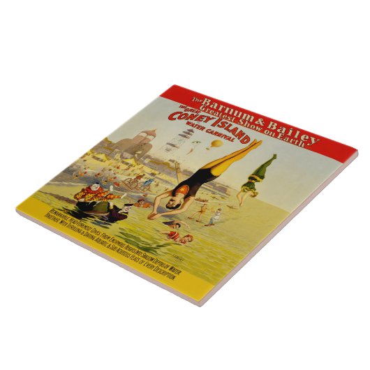 Coney Island Sideshow Poster Fliese (Seite)