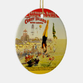Coney Island Sideshow Poster Keramikornament (Rechts)